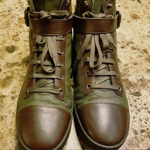 Authentic FENDI Brown Active Logo HighTop Sneakers sz US 11.